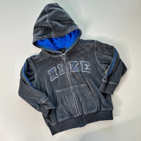 Nike Retro Terry Cloth Zip Up Hoodie Size 3 - Picture 1 of 6